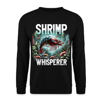 Shrimp Aquarium, Amano Shrimp, Red Fire Shrimp - Unisex Sweatshirt - black - Front - Alina (178cm) & Michal (187cm)