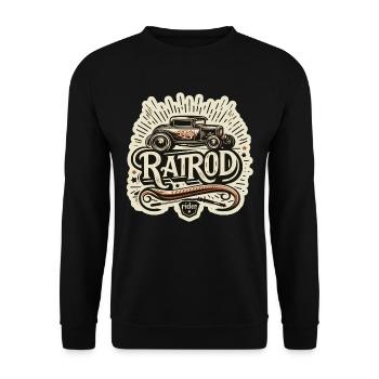 Chemise Ratsking Ratlook – Style rustique personnalisé - Sweat-shirt Unisexe - noir - Devant - Alina (178cm) & Michal (187cm)