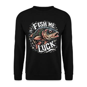 Pêchez-moi un cadeau de pêche porte-bonheur - Sweat-shirt Unisexe - noir - Devant - Alina (178cm) & Michal (187cm)