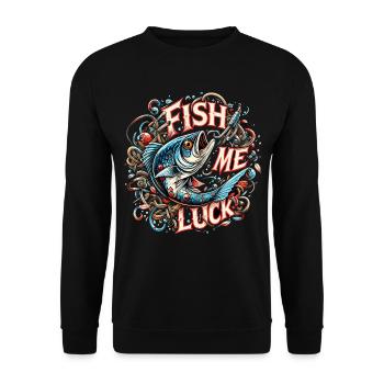 Pêchez-moi un cadeau de pêche porte-bonheur - Sweat-shirt Unisexe - noir - Devant - Alina (178cm) & Michal (187cm)