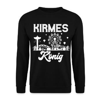 Kirmes König Jahrmarkt Rummel Volksfest - Unisex Pullover - Schwarz - Vorne - Alina (178cm) & Michal (187cm)