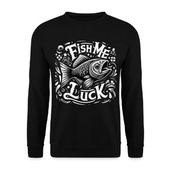 Pêchez-moi un cadeau de pêche porte-bonheur - Sweat-shirt Unisexe - noir - Devant - Alina (178cm) & Michal (187cm)
