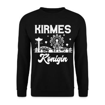 Kirmes Königin Jahrmarkt Rummel Volksfest - Unisex Pullover - Schwarz - Vorne - Alina (178cm) & Michal (187cm)