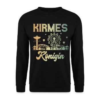 Kirmes Königin Jahrmarkt Rummel Volksfest - Unisex Pullover - Schwarz - Vorne - Alina (178cm) & Michal (187cm)