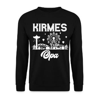 Kirmes Opa Jahrmarkt Rummel Volksfest - Unisex Pullover - Schwarz - Vorne - Alina (178cm) & Michal (187cm)