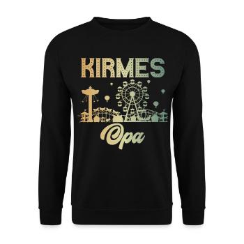 Kirmes Opa Jahrmarkt Rummel Volksfest - Unisex Pullover - Schwarz - Vorne - Alina (178cm) & Michal (187cm)