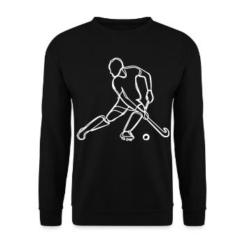 Dessin de hockey sur gazon - Sweat-shirt Unisexe - noir - Devant - Alina (178cm) & Michal (187cm)