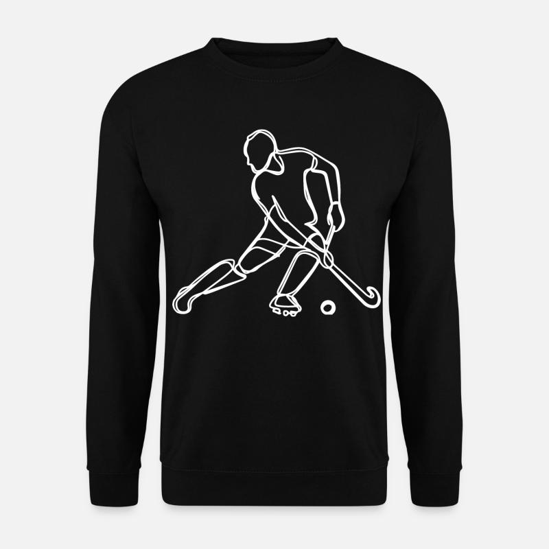 Field Hockey Drawing - Unisex Sweatshirt - black