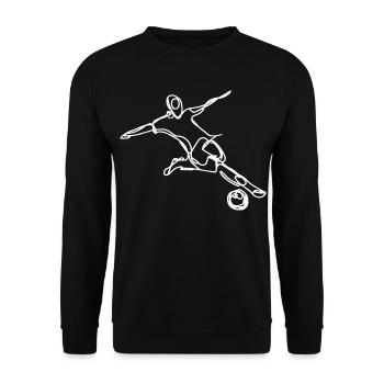 Footballer - Unisex Sweatshirt - black - Front - Alina (178cm) & Michal (187cm)