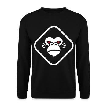 Gorilla logo dark background - Unisex Sweatshirt - black - Front - Alina (178cm) & Michal (187cm)