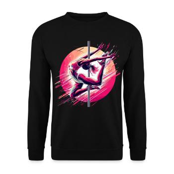 Pole Dance Dynamique Rose Cadeau - Sweat-shirt Unisexe - noir - Devant - Alina (178cm) & Michal (187cm)