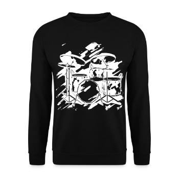Schlagzeug - Unisex Pullover - Schwarz - Vorne - Alina (178cm) & Michal (187cm)