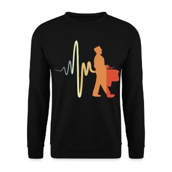 Tambour de marche - Sweat-shirt Unisexe - noir - Devant - Alina (178cm) & Michal (187cm)