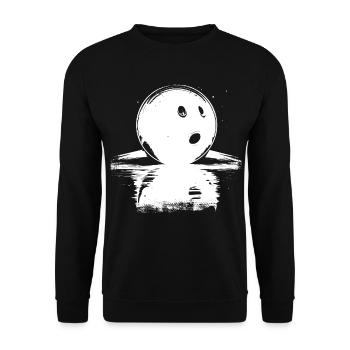 Bowlingkugel Skizze - Unisex Pullover - Schwarz - Vorne - Alina (178cm) & Michal (187cm)