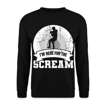Je suis là pour le cri - Sweat-shirt Unisexe - noir - Devant - Alina (178cm) & Michal (187cm)