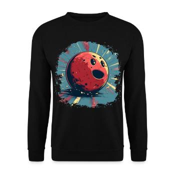 Lustiges Bowling - Unisex Pullover - Schwarz - Vorne - Alina (178cm) & Michal (187cm)