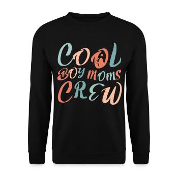 Cool Girl Moms Crew – Mom Life Design - Unisex Sweatshirt - black - Front - Alina (178cm) & Michal (187cm)