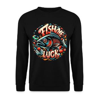 Fish Me Lucky Fishing Poker Poker cadeau - Sweat-shirt Unisexe - noir - Devant - Alina (178cm) & Michal (187cm)