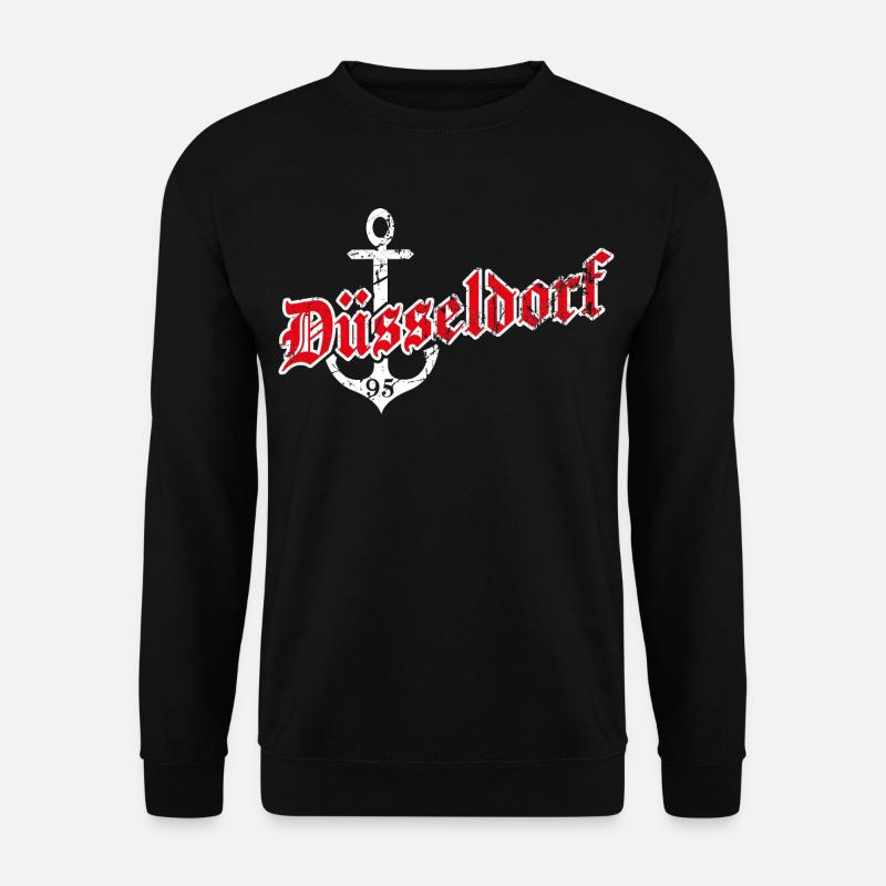 Düsseldorf mit Anker - Unisex Pullover - Schwarz