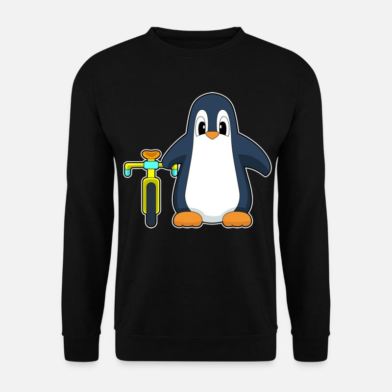 Pinguin Fahrrad - Unisex Pullover - Schwarz