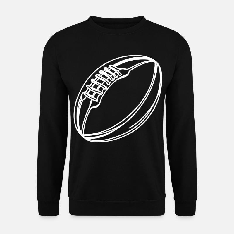 Dessin de ballon de rugby - Sweat-shirt Unisexe - noir