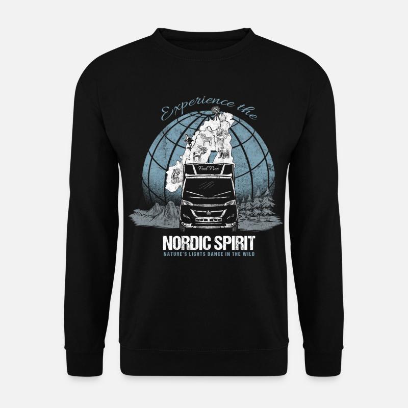 NORDIC SPIRIT - Natures lights dance in the wild - Unisex Pullover - Schwarz