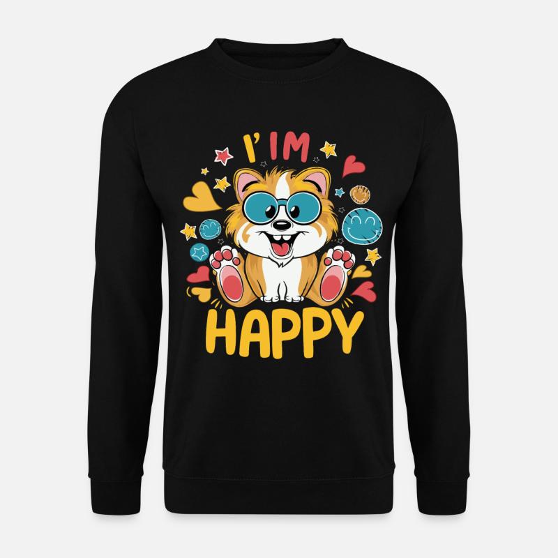 I'm Happy - Sweat-shirt Unisexe - noir
