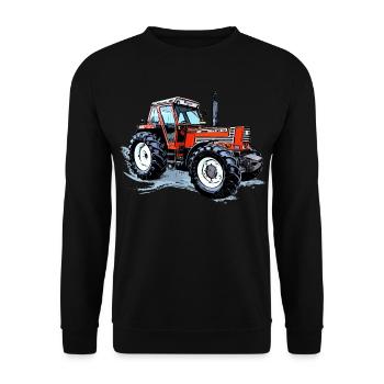 Tractor Turbo DT 160 90 - Unisex Sweatshirt - black - Front - Alina (178cm) & Michal (187cm)