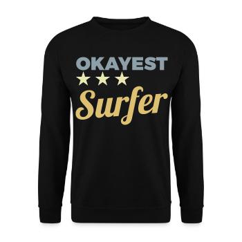 Average surfer - Unisex Sweatshirt - black - Front - Alina (178cm) & Michal (187cm)