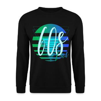 60s Dad – Retro Vater Design - Unisex Pullover - Schwarz - Vorne - Alina (178cm) & Michal (187cm)