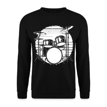 Schlagzeug - Unisex Pullover - Schwarz - Vorne - Alina (178cm) & Michal (187cm)