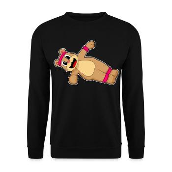 Entraînement abdominal Bear Culturisme - Sweat-shirt Unisexe - noir - Devant - Alina (178cm) & Michal (187cm)