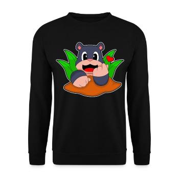 Funny Mole - Unisex Sweatshirt - black - Front - Alina (178cm) & Michal (187cm)
