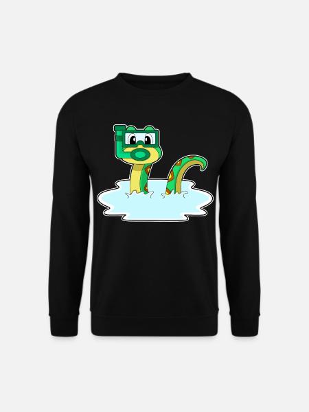 Schlange Taucher Schnorchel Tauchen - Unisex Pullover - Schwarz
