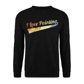 I Love Painting - Unisex Pullover - Schwarz - Vorne - Alina (178cm) & Michal (187cm)