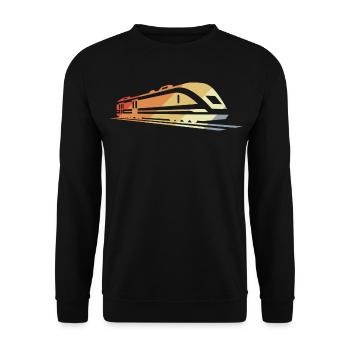 Train Sketch Vintage - Unisex Sweatshirt - black - Front - Alina (178cm) & Michal (187cm)