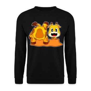 Giraffe Hole - Unisex Sweatshirt - black - Front - Alina (178cm) & Michal (187cm)