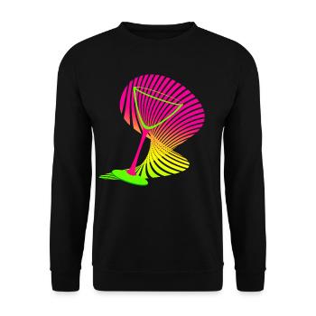 Verre à cocktail forme néon - Sweat-shirt Unisexe - noir - Devant - Alina (178cm) & Michal (187cm)