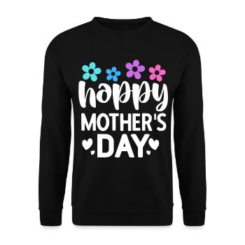 Happy Mother's Day - Unisex Sweatshirt - black - Front - Alina (178cm) & Michal (187cm)
