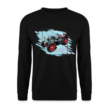 The Tiger EM 235 - Unisex Sweatshirt - black - Front - Alina (178cm) & Michal (187cm)