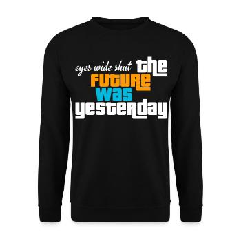 future past eyes wide shut - Unisex Sweatshirt - black - Front - Alina (178cm) & Michal (187cm)