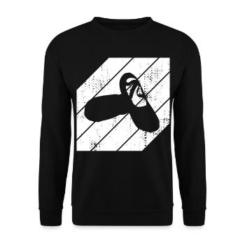 Ballettschuhe Skizze - Unisex Pullover - Schwarz - Vorne - Alina (178cm) & Michal (187cm)