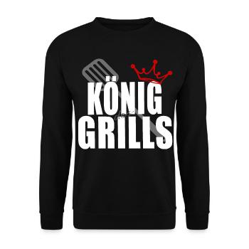 King of the Grill Couverts Crown Gill - Sweat-shirt Unisexe - noir - Devant - Alina (178cm) & Michal (187cm)