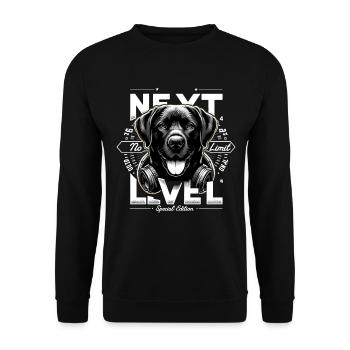 Black Labrador Gangster Next Level Dog Success - Unisex Sweatshirt - black - Front - Alina (178cm) & Michal (187cm)