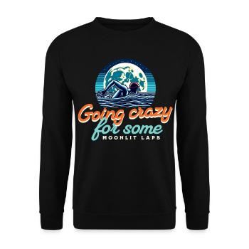 Moonlight Float - Going Crazy for Moonlit Laps - Unisex Sweatshirt - black - Front - Alina (178cm) & Michal (187cm)