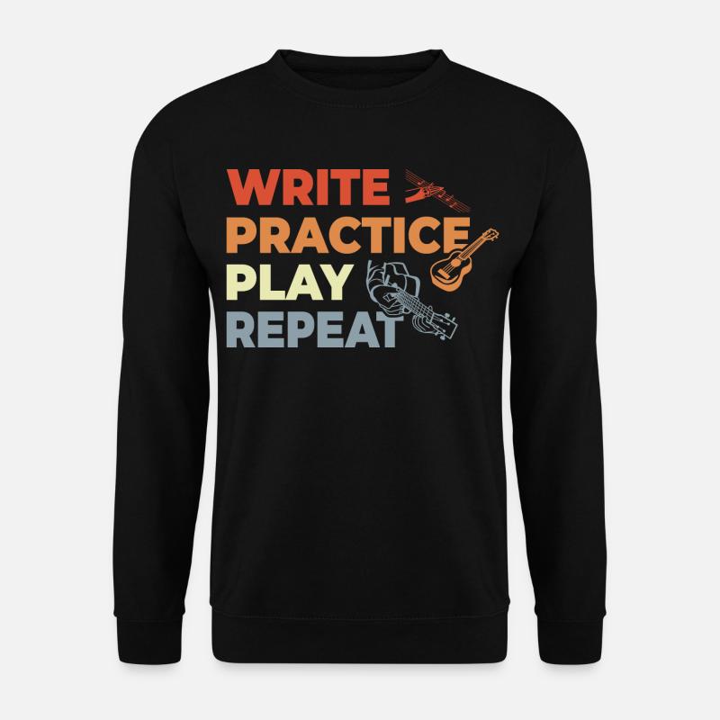Ukulele Quote Retro Style - Unisex Sweatshirt - black