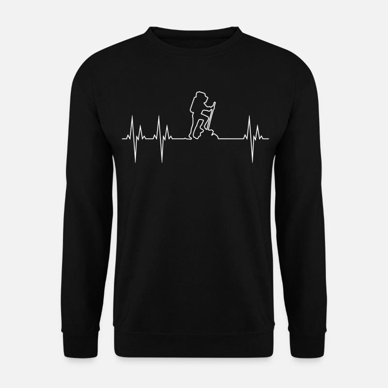 Wander-Elektrokardiogramm - Unisex Pullover - Schwarz
