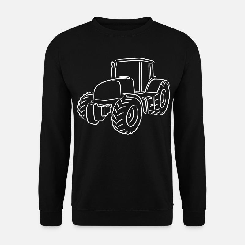 Traktor Skizze - Unisex Pullover - Schwarz