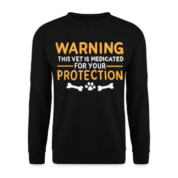 Vet Joke - Unisex Sweatshirt - black - Front - Alina (178cm) & Michal (187cm)