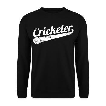Funny cricketer - Unisex Sweatshirt - black - Front - Alina (178cm) & Michal (187cm)